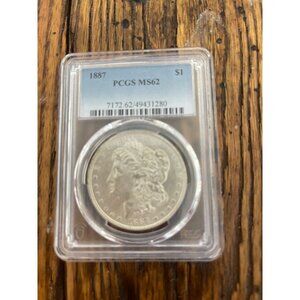 1887 Liberty Head Silver Dollar MS62